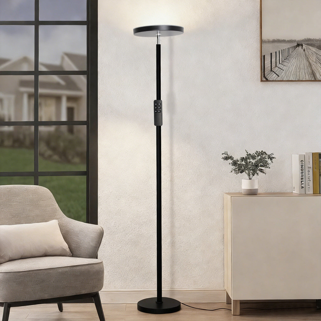 Metal Standing Lamp with Flippable Adjustable Head