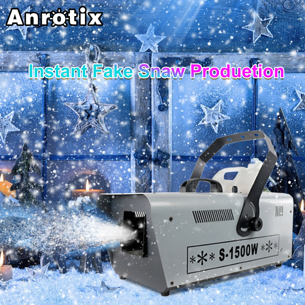 Snow Machine, 1500W Handheld/Hanging Snow Maker By Wireless Remote Control, Portable Snowmaking Machine