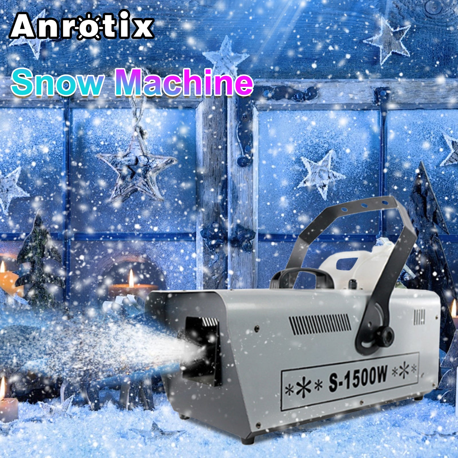 Snow Machine, 1500W Handheld/Hanging Snow Maker By Wireless Remote Control, Portable Snowmaking Machine