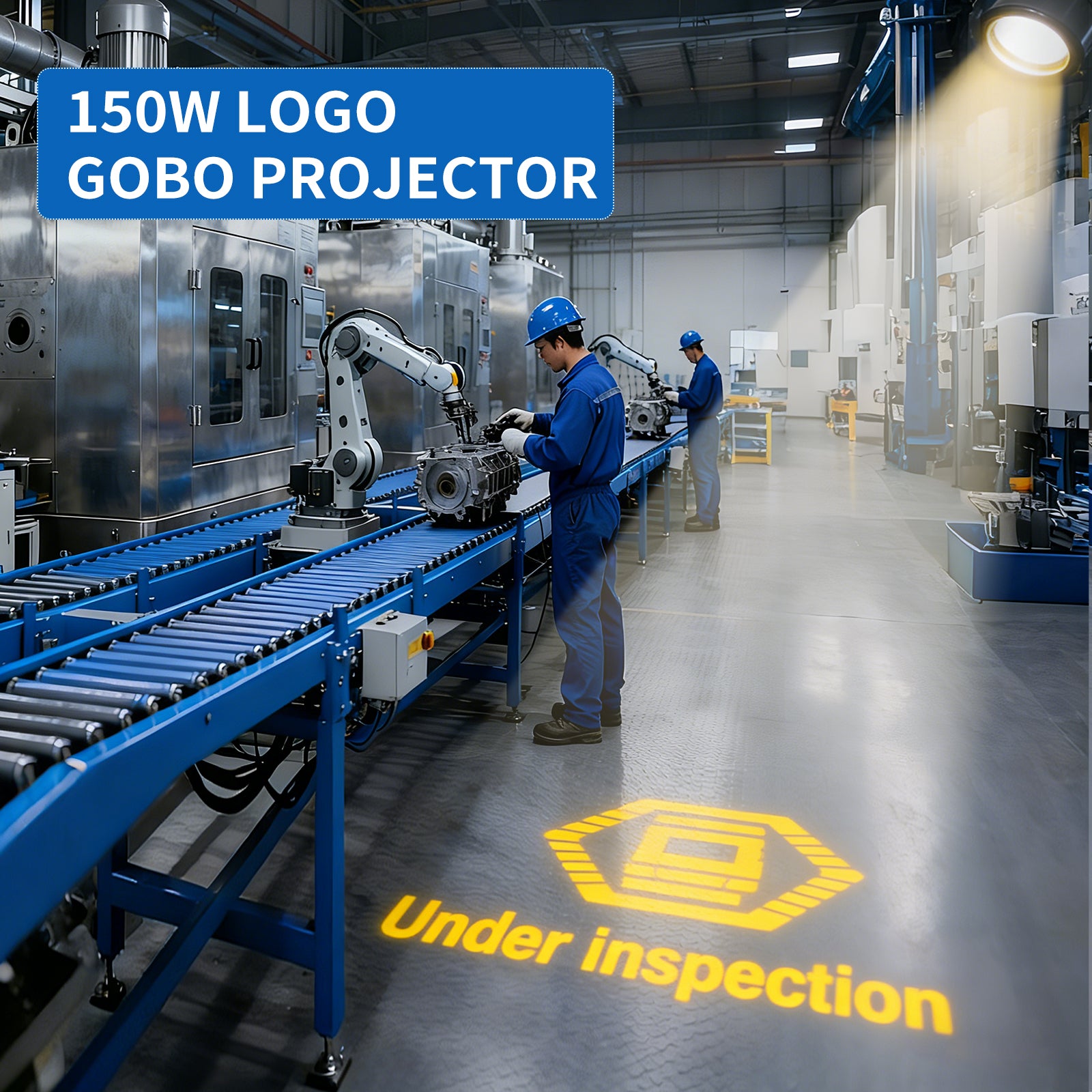 LIUFU 150W Logo Gobo Projector HD Logo Weatherproof Projection Light