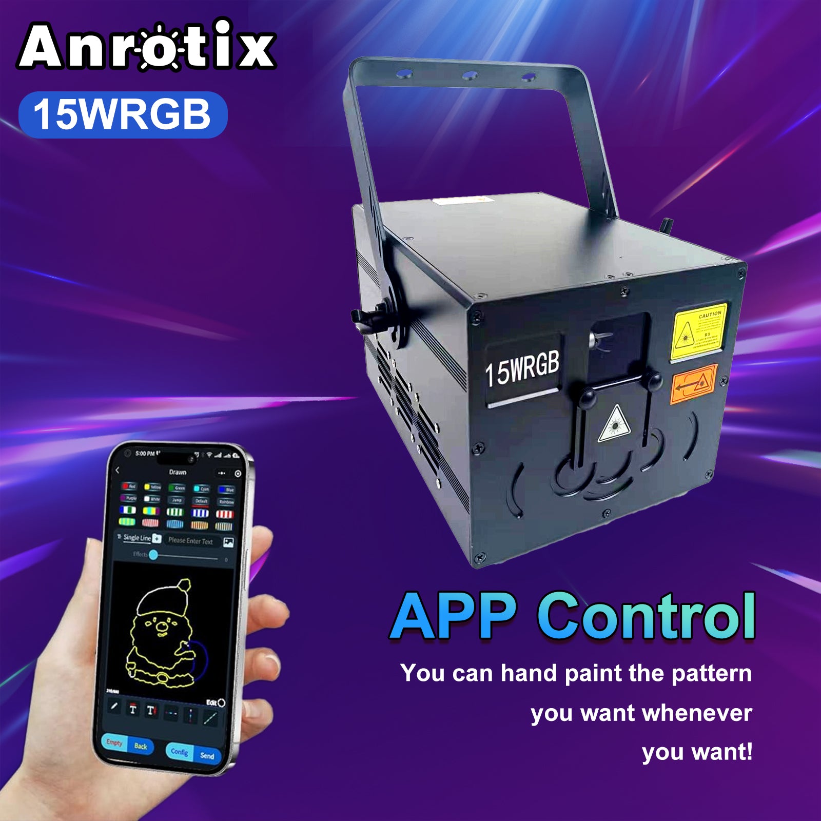 15W laser light with app control