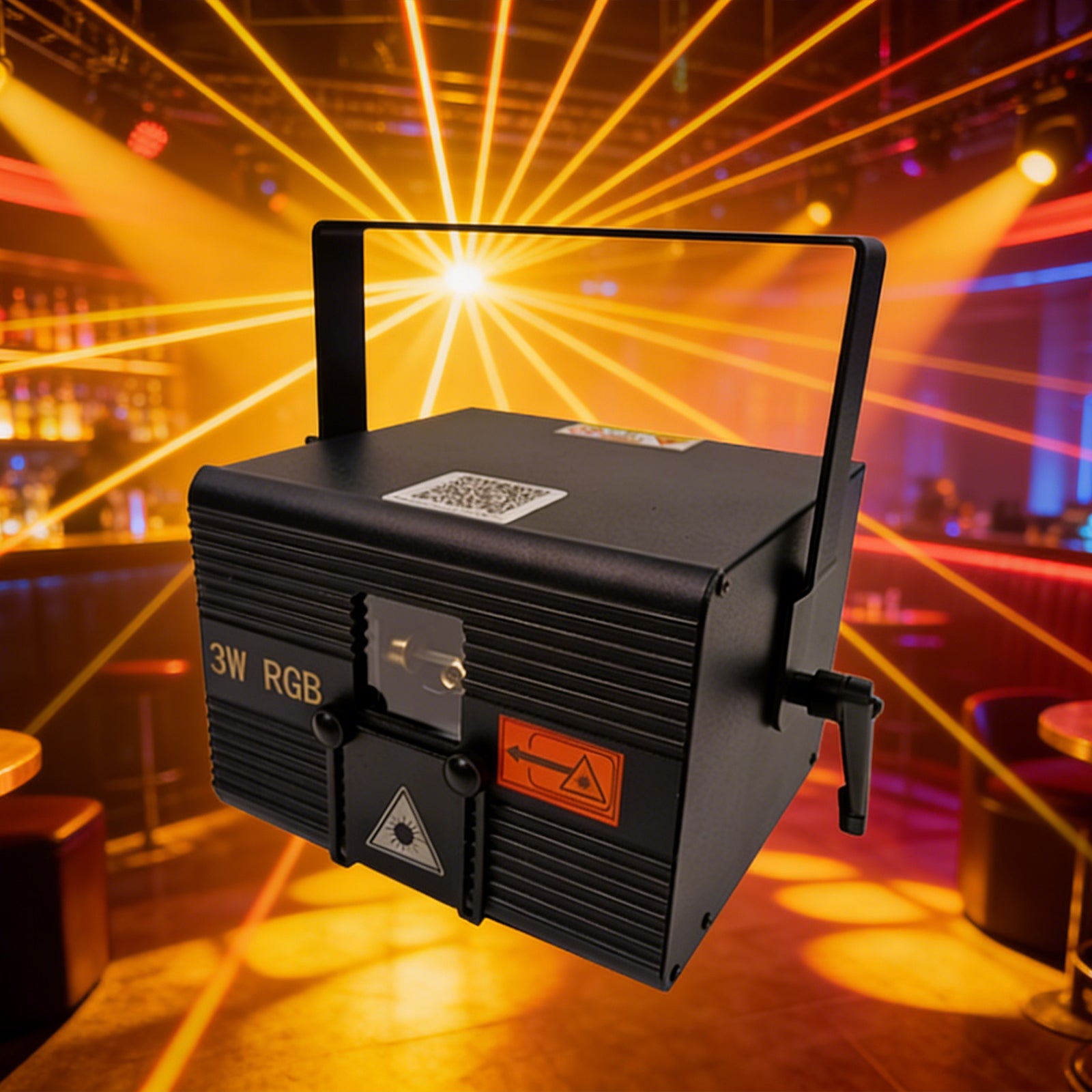 3W RGB DJ Laser Light with App Control, 3D Animation Laser Projector for Party, Supports Custom Drawings, Text Playback, Personalized Programming, Sound Activated Laser Machine for Stage, Disco, KTV, Bar