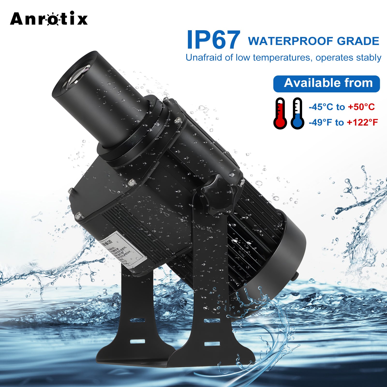 LIUFU 150W Logo Gobo Projector HD Logo Weatherproof Projection Light