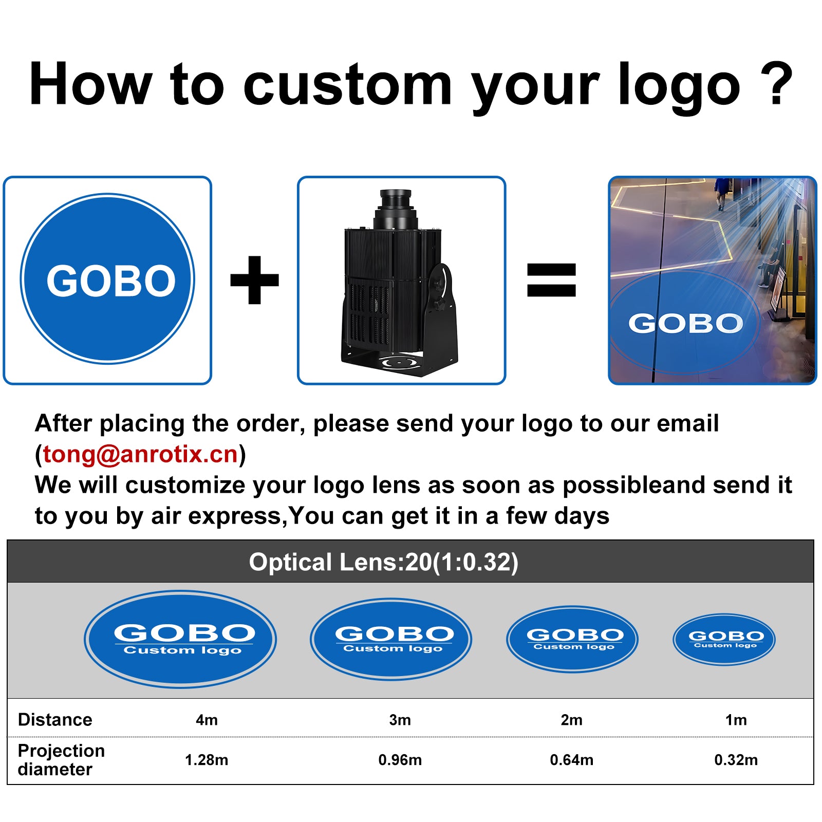 YINGHE Logo Gobo Projector HD Logo Weatherproof Projection Light