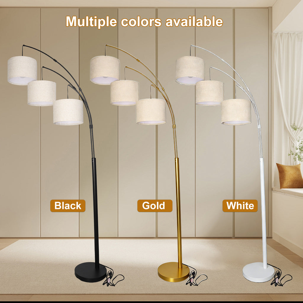 Adjustable Floor Lamp for Three Head Remote-Controlled Lamp