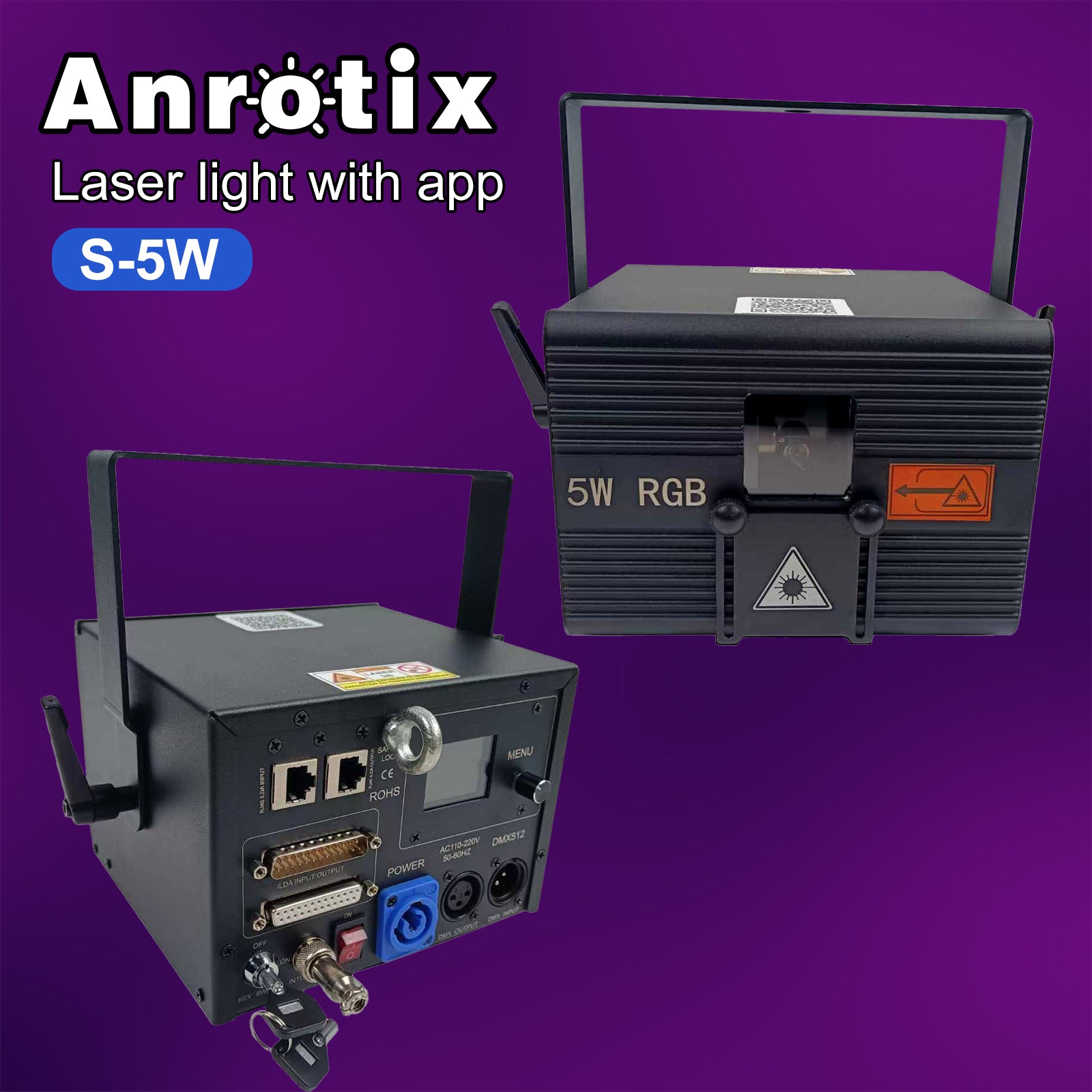 5W Laser Light With App Control , 3D Animation Laser Projector