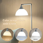 Upward-Facing Horn-Shaped Lamp with Flat Shade & Bendable Home Light