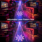 2W Laser Light with App Control, 3D Animation Laser Projector