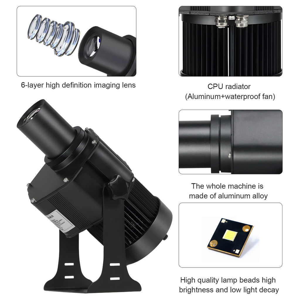 LIUFU 150W Logo Gobo Projector HD Logo Weatherproof Projection Light