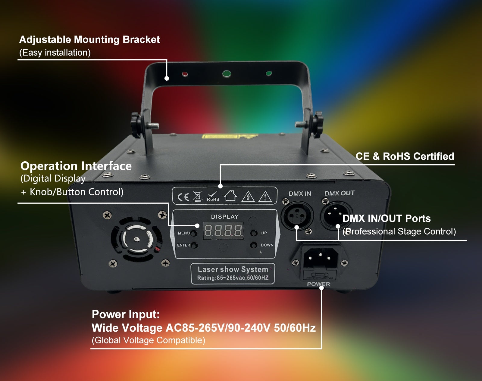 2000mW Full Color Animated DMX Laser Light