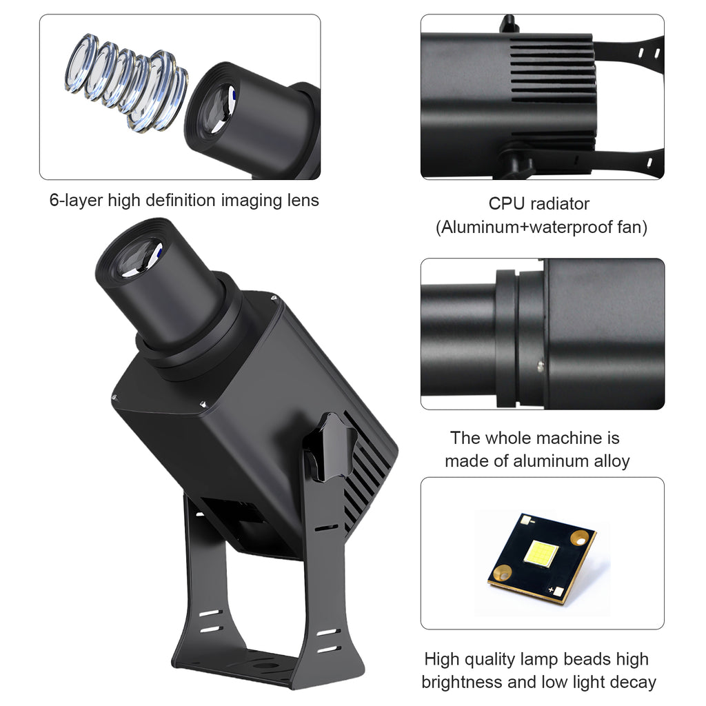 Custom SIXI Logo Gobo Projector Outdoor Waterproof High Definition Business Storefront Sign Projection Light