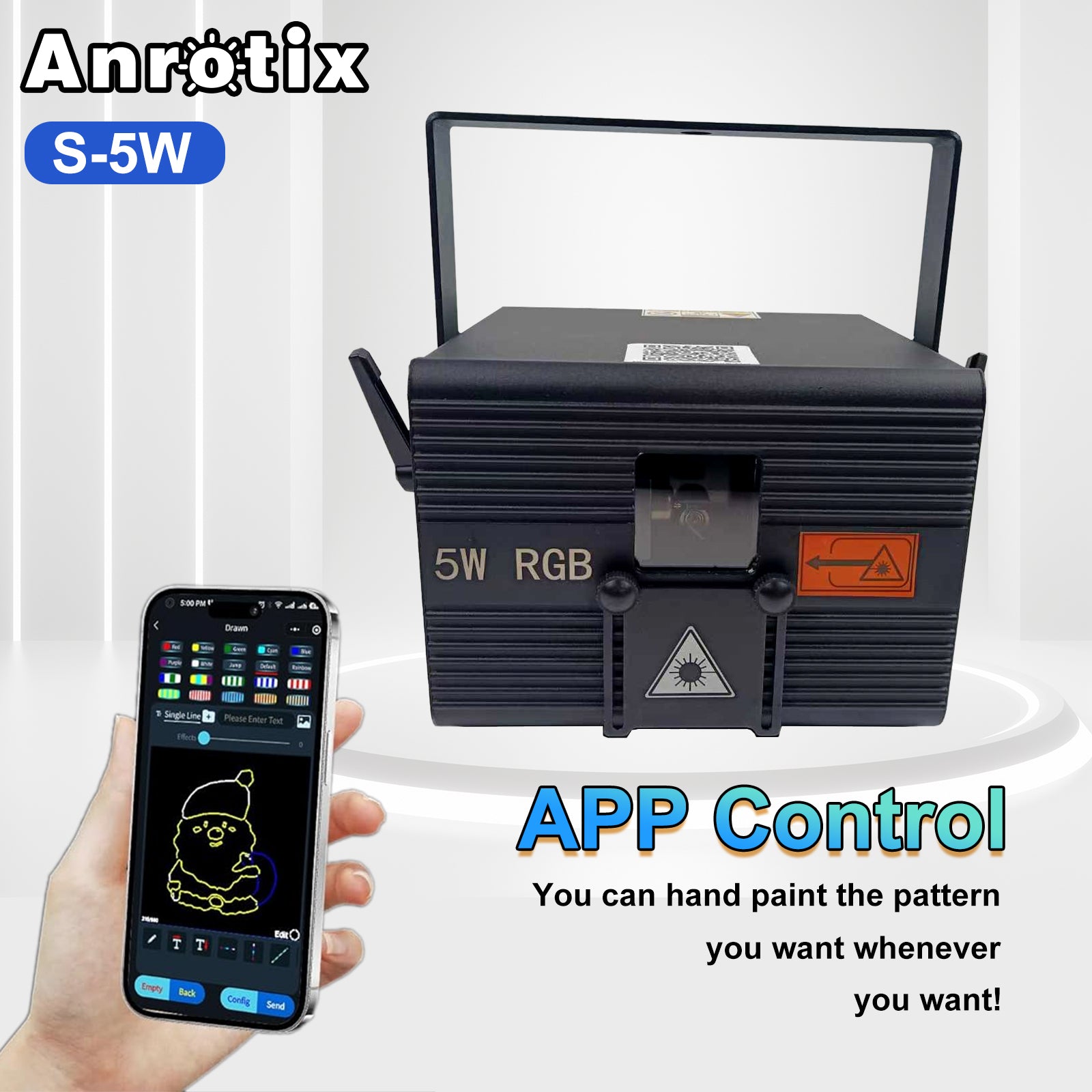 5W Laser Light With App Control , 3D Animation Laser Projector