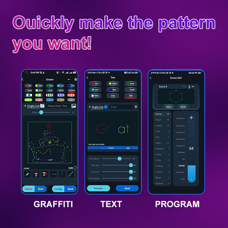 1W Laser Light with App Control, 3D Animation Laser Projector