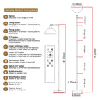 Upward-Facing Horn-Shaped Lamp with Flat Shade & Bendable Home Light