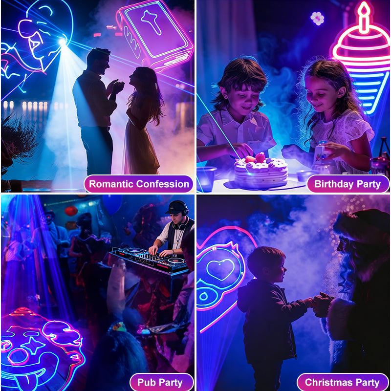 The New 1000mw Dual-Head RGB Animated Laser Light Is Suitable for Bar Parties