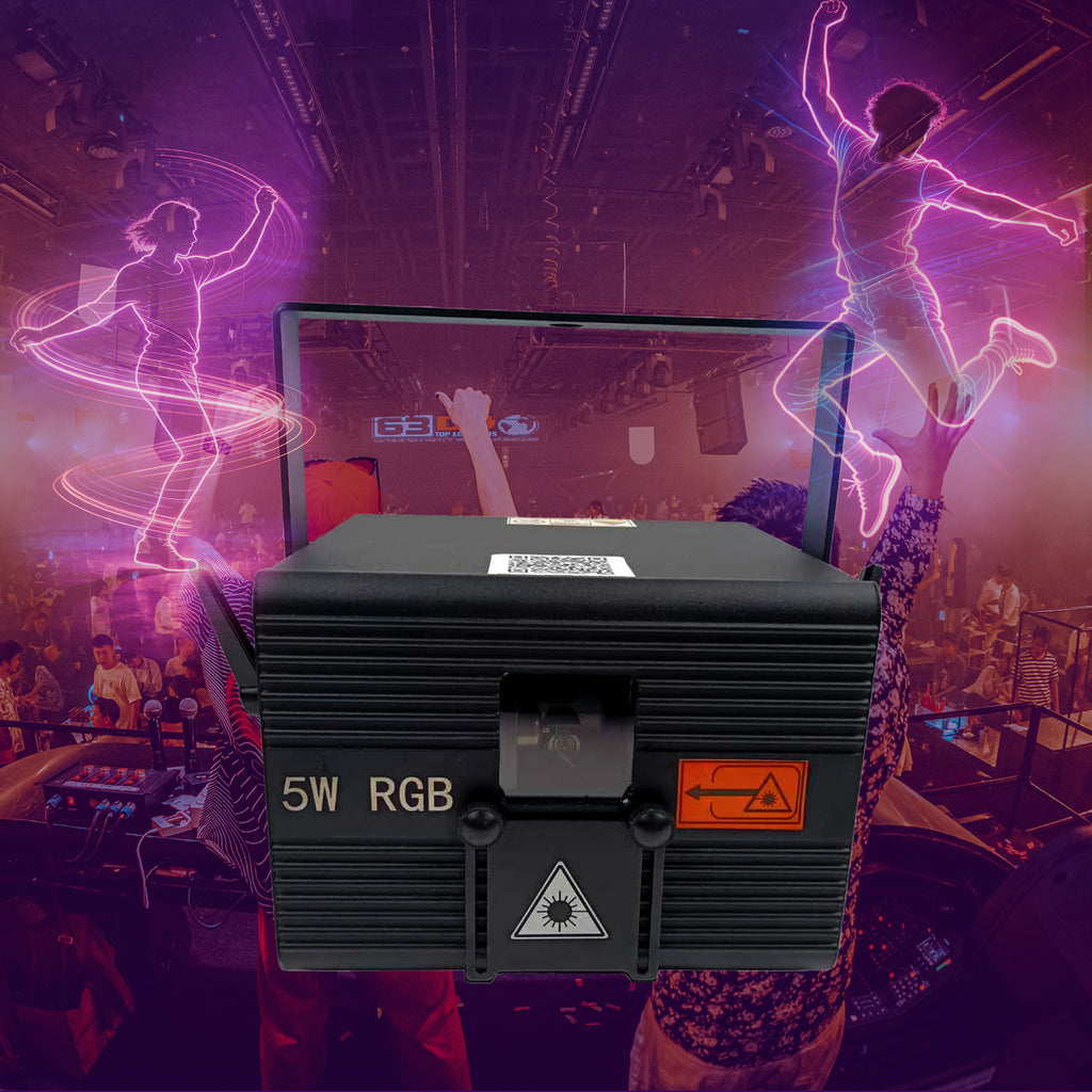 5W RGB DJ Laser Lights with App Control 3D Animation Stage Laser Light Projector