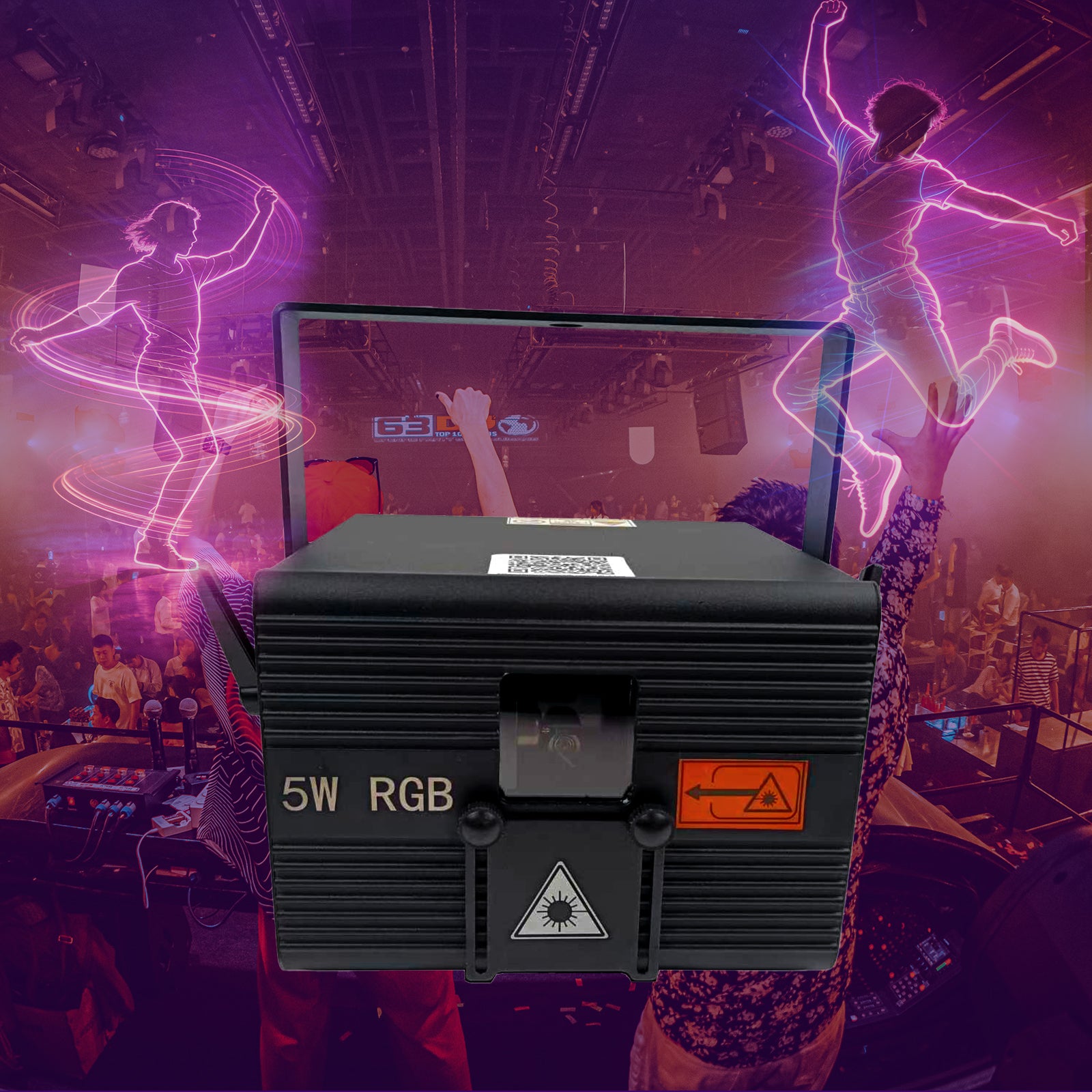 5W RGB DJ Laser Lights with App Control 3D Animation Stage Laser Light Projector