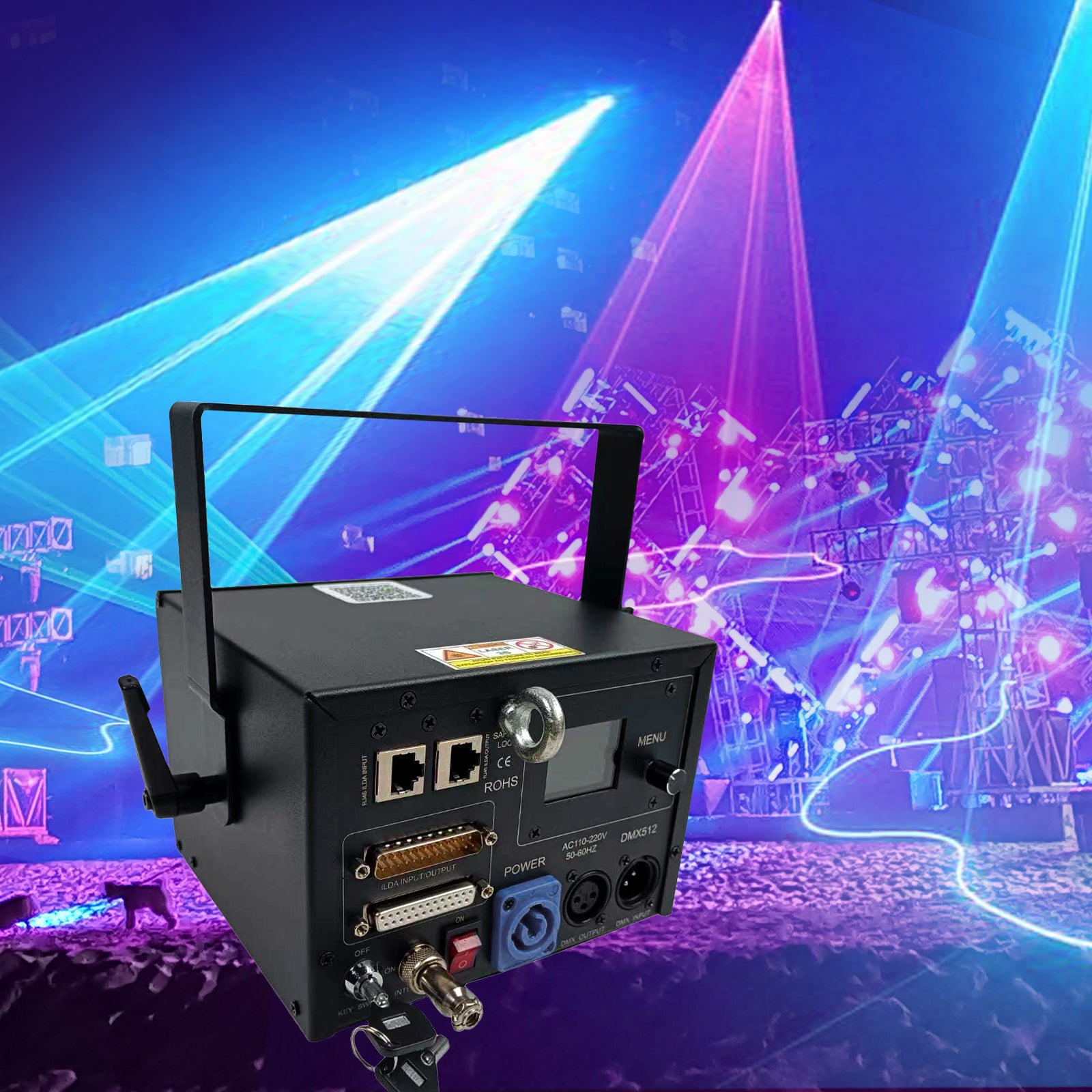 5W RGB Laser Light Full Color Animation APP Control DMX Wedding Lighting