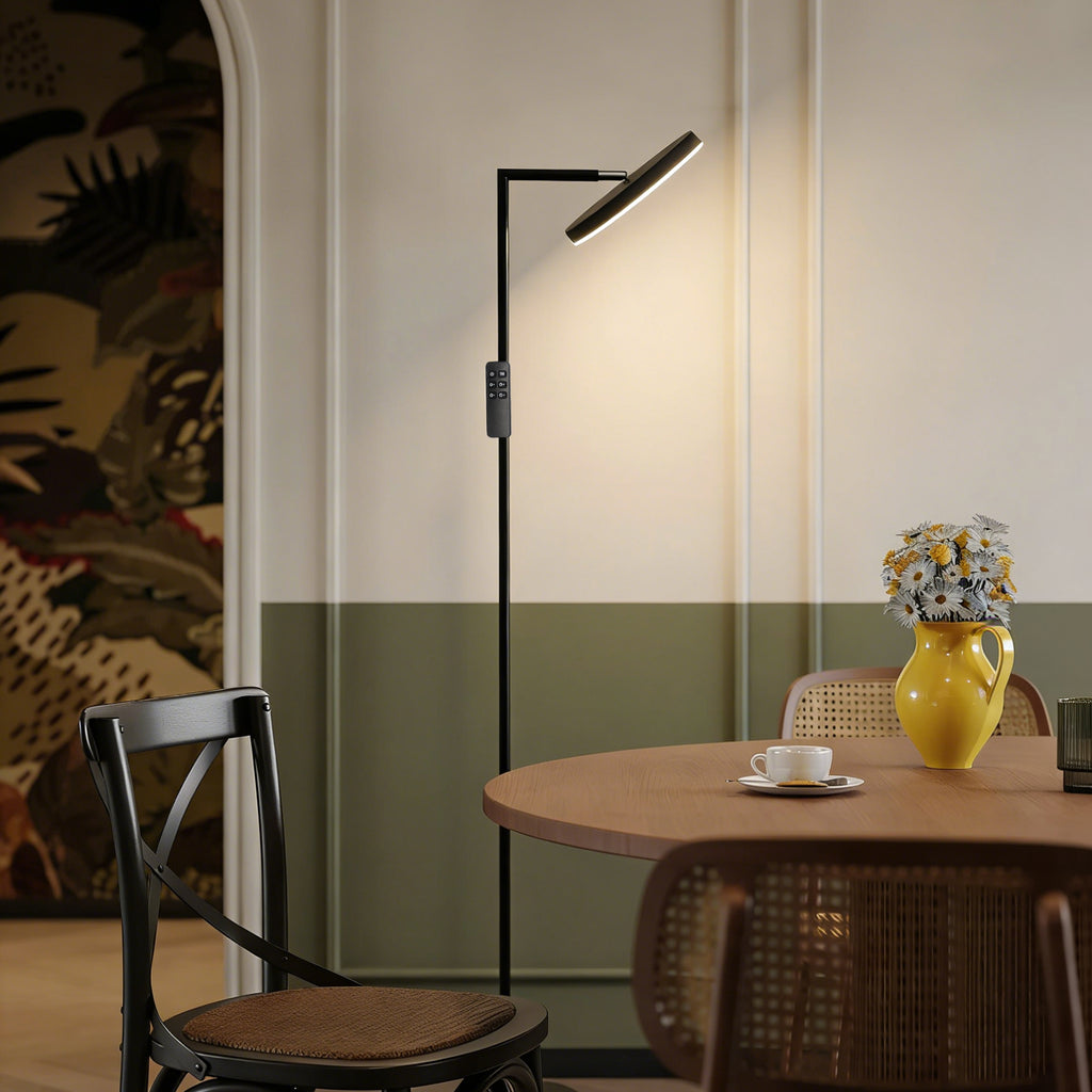 Flippable Head Metal Standing Lamp for Home Interior Use