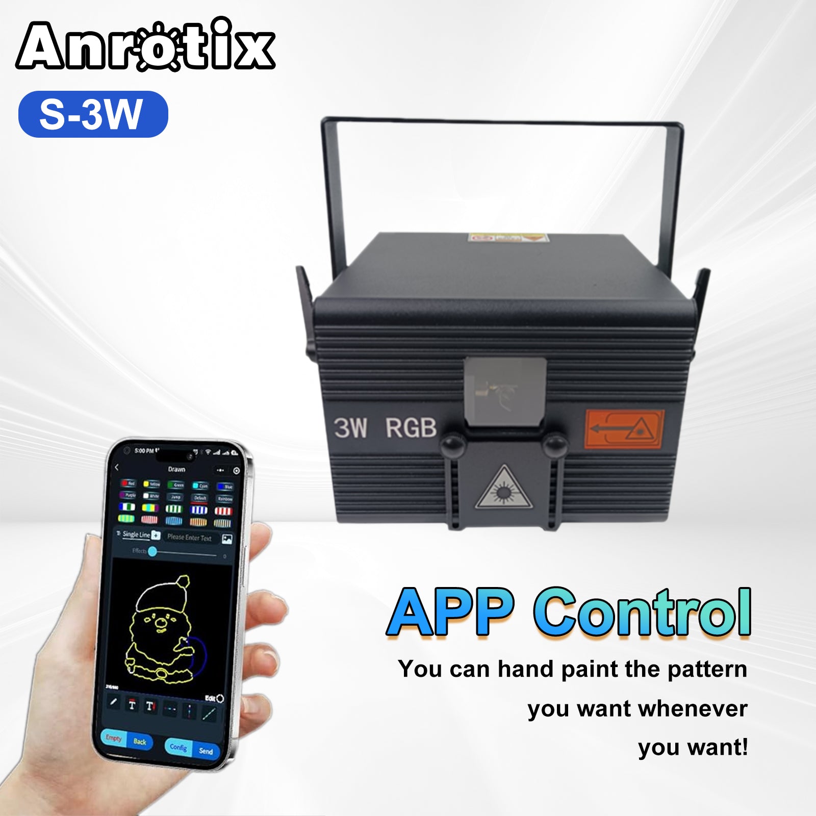 3W laser light with app control , 3D Animation Laser Projector ...