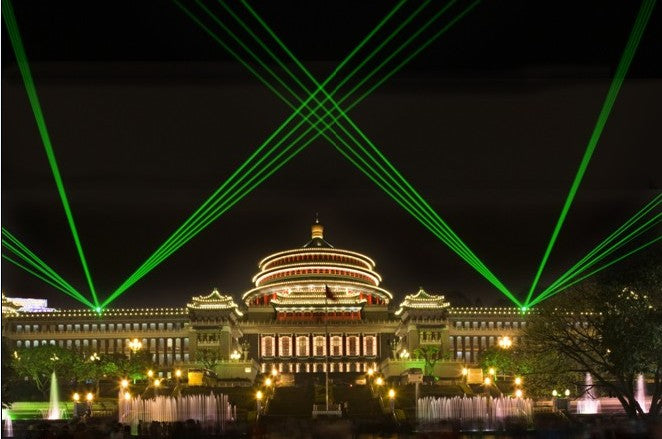 Commercial show machine sky beam 20 watt rgb projector programmable outdoor lazer light
