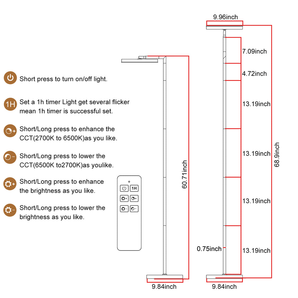 usage of led floor lamp
